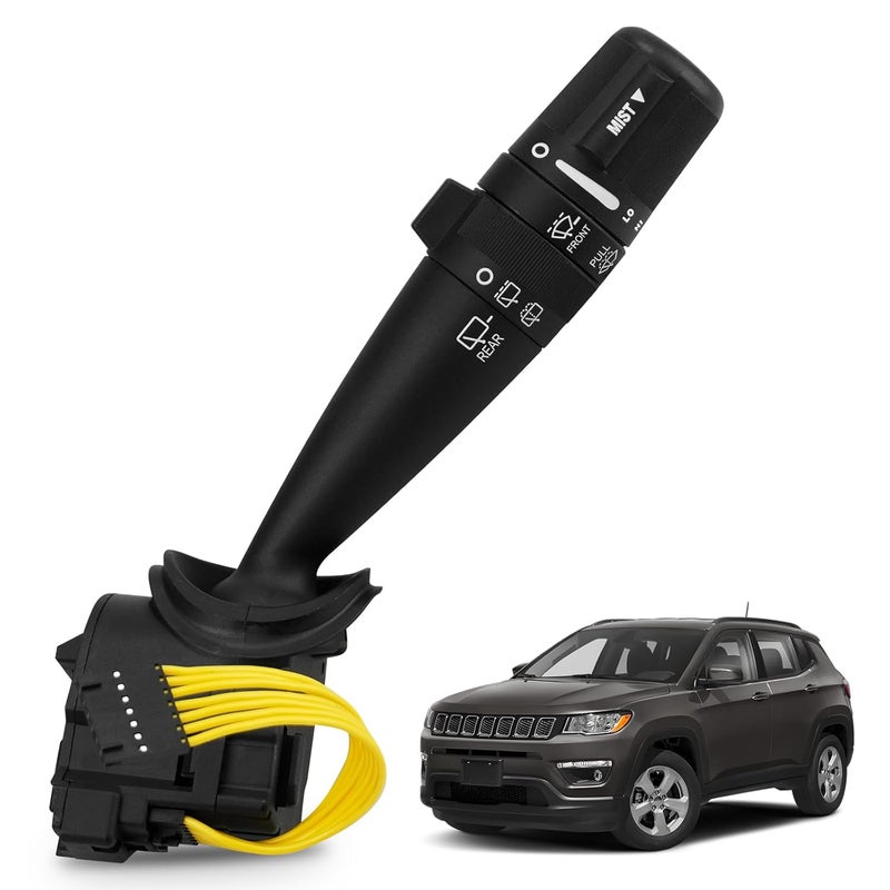 Best View WP409 Windshield Wiper Switch Compatible with Je-ep Wrangler Patriot Compass Liberty Commander Grand Cherokee for Dodge Journey Nitro Caliber for Chrysler PT Cruiser, Replaces 68003215AD 68003215AA - Image 1